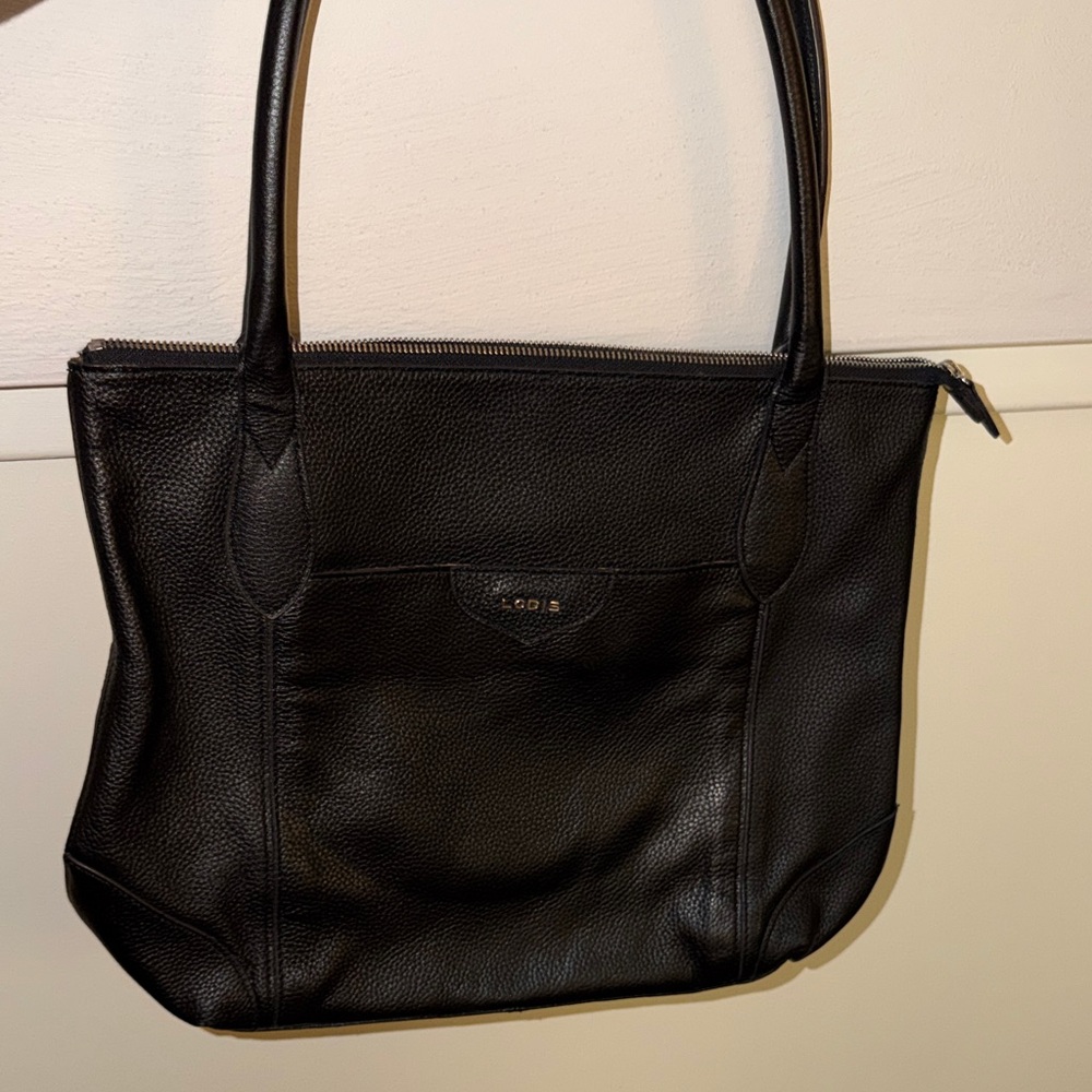 LODIS New Black Leather Handbag